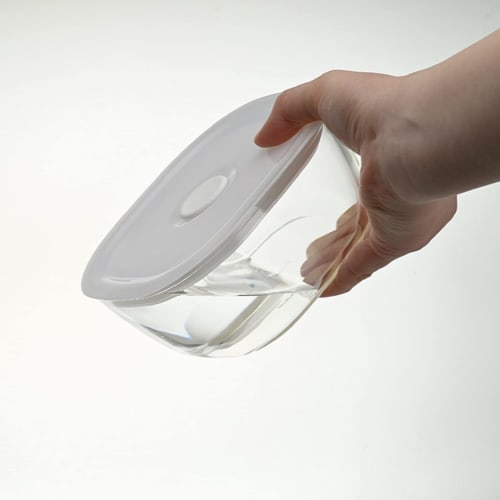 HARIO Made In Japan Heat-resistant Glass Airtight Storage Container/Corner 250ml BUONO Kitchen KSTM-25-TW Set of 6