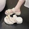 Fashion Height Shoes Slides Platform Women's Slippers and Ladies Sandals Cute with Heel Kawaii Indoor Open Toe Flower Outside on Offer Y