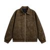 Mens PU Leather Jacket With Notched Collar Slim Fit Casual Outerwear Fall Large Sizes