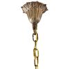 Vintage 1950s Rococo Chandelier 8 Light Antique Brass Copper Ceiling Light Fixture Luxury Home Decor