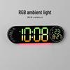 RGB LED Digital Wall Clock - Large Screen, Color Changing, Multifunctional for Living Room