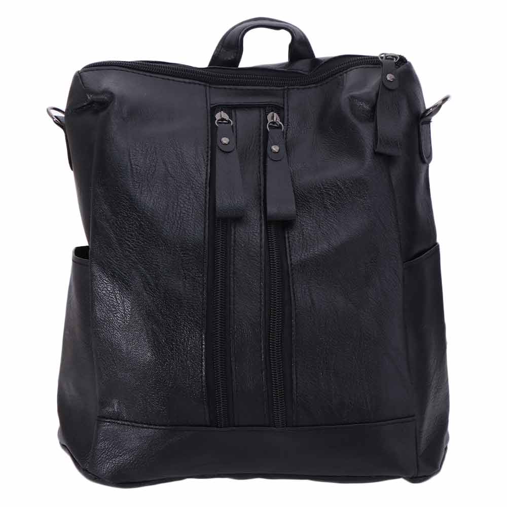Zaino in Pelle Morbida Nero Multifunzionale Zaino Scolastico Stile Coreano Zaino per il College
