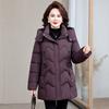 Winter new polyester cotton clothes women's medium and long thickened warm jacket large size winter cotton-padded clothes are fashionable and thin