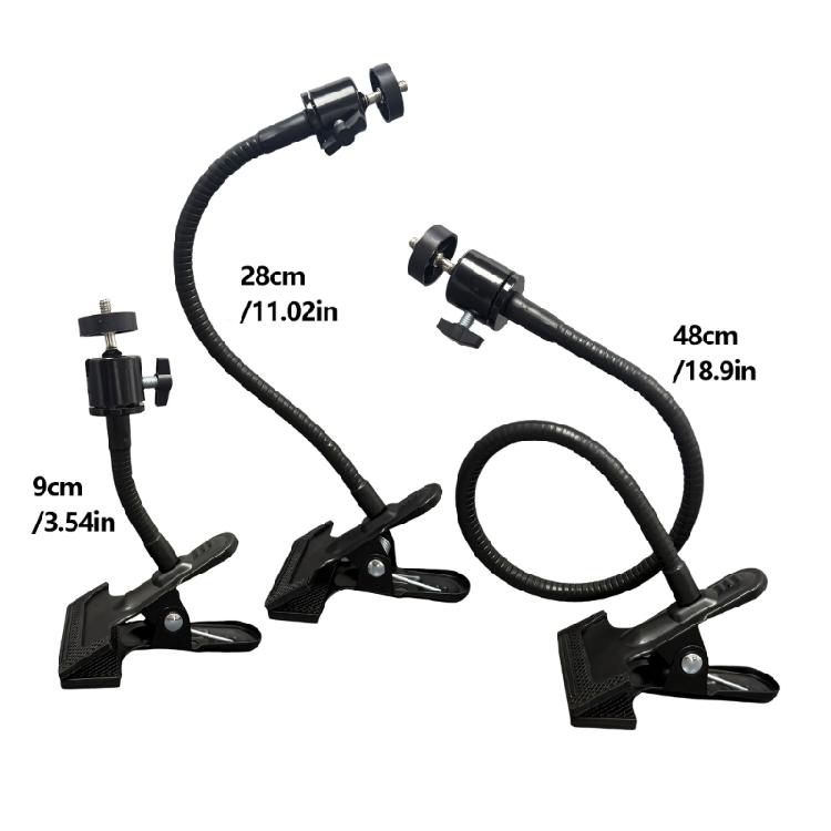 Versatiled Clamp Mount With Flexible Gooseneck Arm For Baby Monitors Sports Cameras And Smartphones 500g Capacity