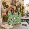  Cute Christmas Penguin Pattern Green Tote Bag Casual Large Capacity Women Daily Handbag