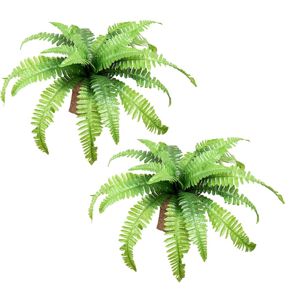 

Премиальные искусственные бостонские папоротники для ландшафтного дизайна на открытом воздухе 2PCS