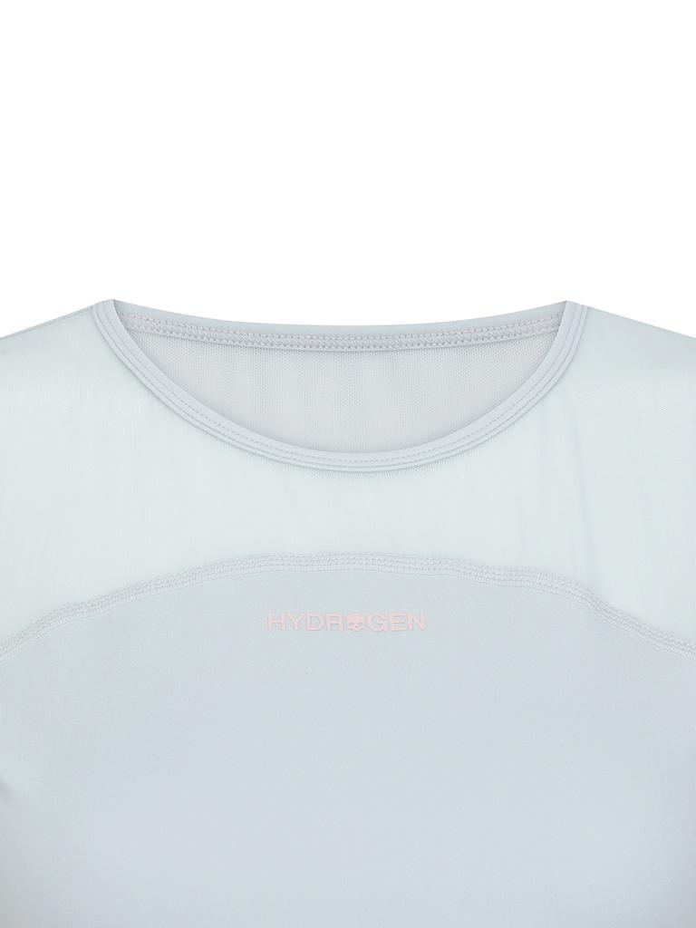 HYDROGEN Women'S Mesh Color Block Variation Short Sleeve Round