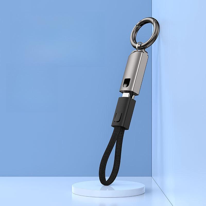 Keychain Data Cable Zinc Alloy PD60W Fast Charging is suitable for apple iphone Huawei portable lanyard fast charging cable