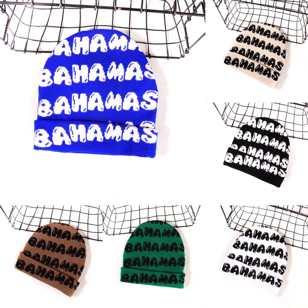 Knitted Letter Bahamas Cap Breathable Hat Urban Streetwear In Seasons Cold