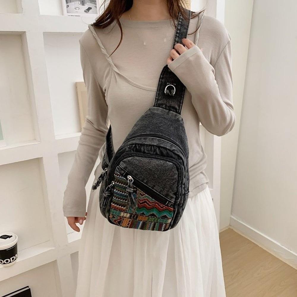 Lightweight Large Capacity denim Multipurpose Storage Bag for Daily Use