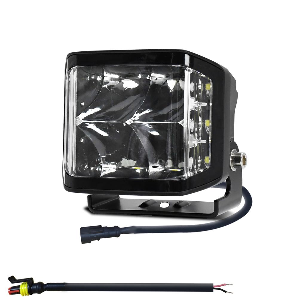 LED Work Light 3-sided Light 6000K 100W Driving Lights IP67 Waterproof Spot Lights for Truck, Motorcycles, SUVs, ATVs, Boats
