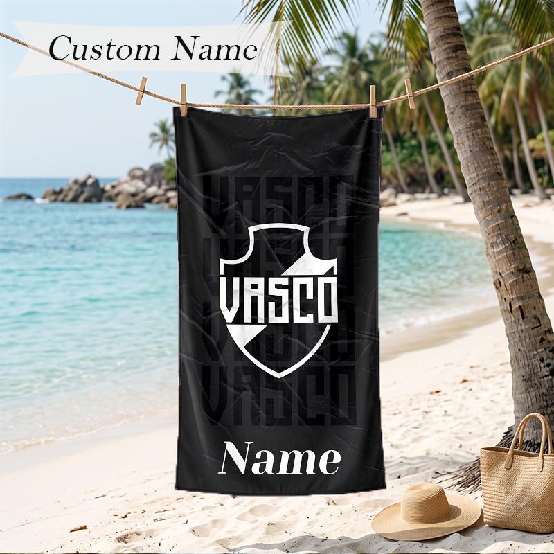 Vasco da Gama Custom Name Printed Beach Towel Personalized Soft Towel For Swimming Beach Travel