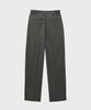 NOIRER Wool One-Tuck Relaxed Slacks (Khaki)