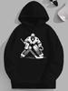 Ice Hockey Goalie Illustration JPH-9 Plus Size Unisex Hooded Sweatshirt