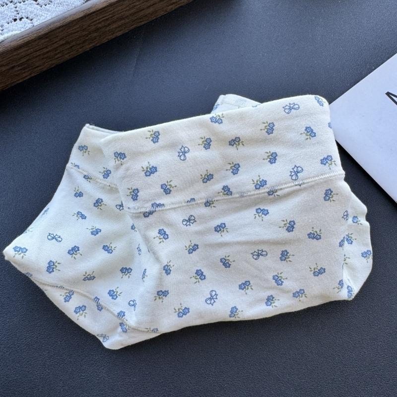 

Женские весенние хлопковые милые трусики с принтом «цветущая вишня в горошек», с широким подолом, со средней посадкой XL телесный