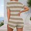 Women Plus Size Black Golden Printed V Neck Short Sleeve Fitted Short Romper