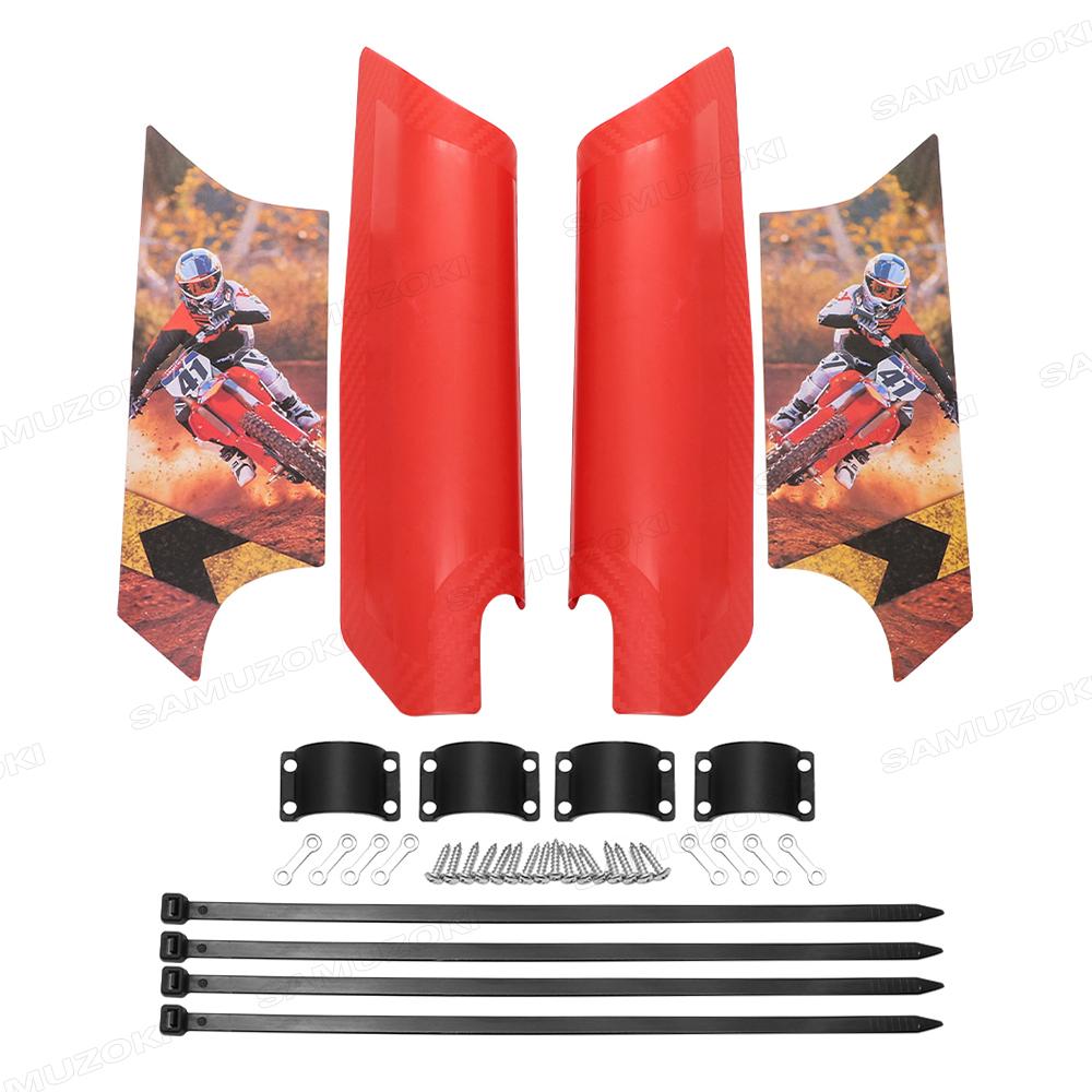 

Motorcycle Fork Protection Shock Absorber Guard Cover For honda CRF 250 450 L R X 110 125 230 250 F XR 230 650 L Accessories Y Red
