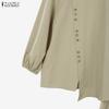 ZANZEA Women Long Sleeve Blouse and Long Pants Casual Two Piece Suit Sets