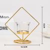 Holder Wrought Hollow Candlestick Iron Lantern for Party Home Table Decoration