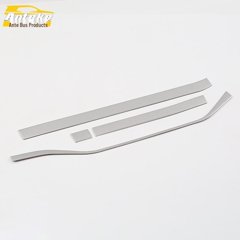18 Tange Central Control Bright Strip Dashboard Trim - Stainless Steel Decorative Car Accessory