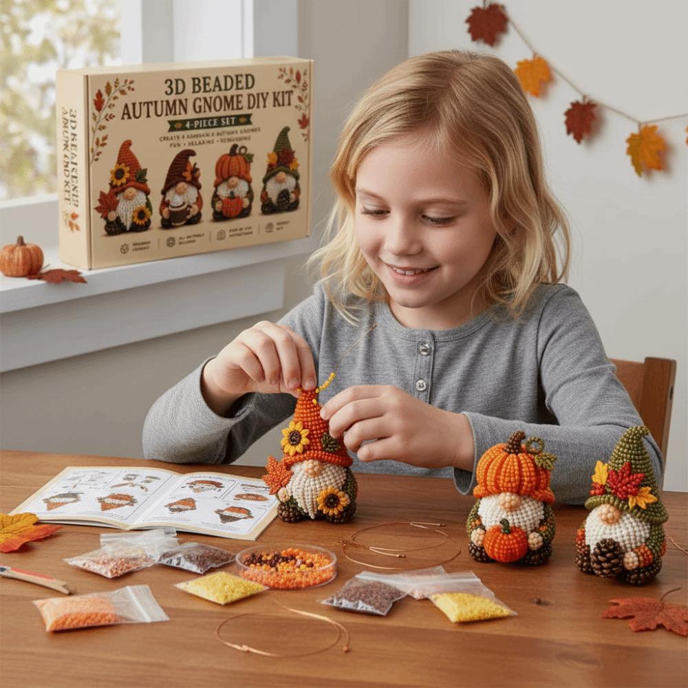 Gjør-det-selv Perlegnom Håndverkssett Plast Håndlaget Håndverkssett Gaver Gnome-pynt Hjemmeinnredning