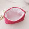 Quiltet Hjerte Toilettaske Blød Makeup Pung Rejse Toilettaske Organizer Ensfarvet Clutch til Kvinder Piger Ferie Daglig Brug