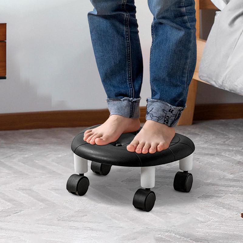 Low Rolling Stool Household Pulley Low Mini Comfortable Portable Ground Stool Casual Moving Small Chairs 360 Degree Swivel
