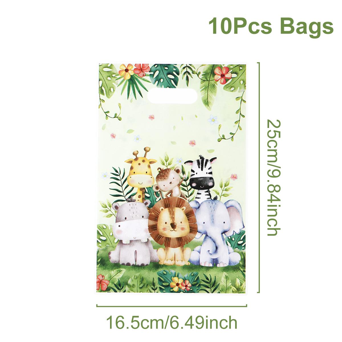 

Ліс Джунглі Тварини Цукерки Мішки Джунглі День народження Вечірка Декор Дитячі Джунглі Сафарі Тема Вечірки Приладдя Подарунковий Пакувальний Мішок для Дитячого Свята 25pcs