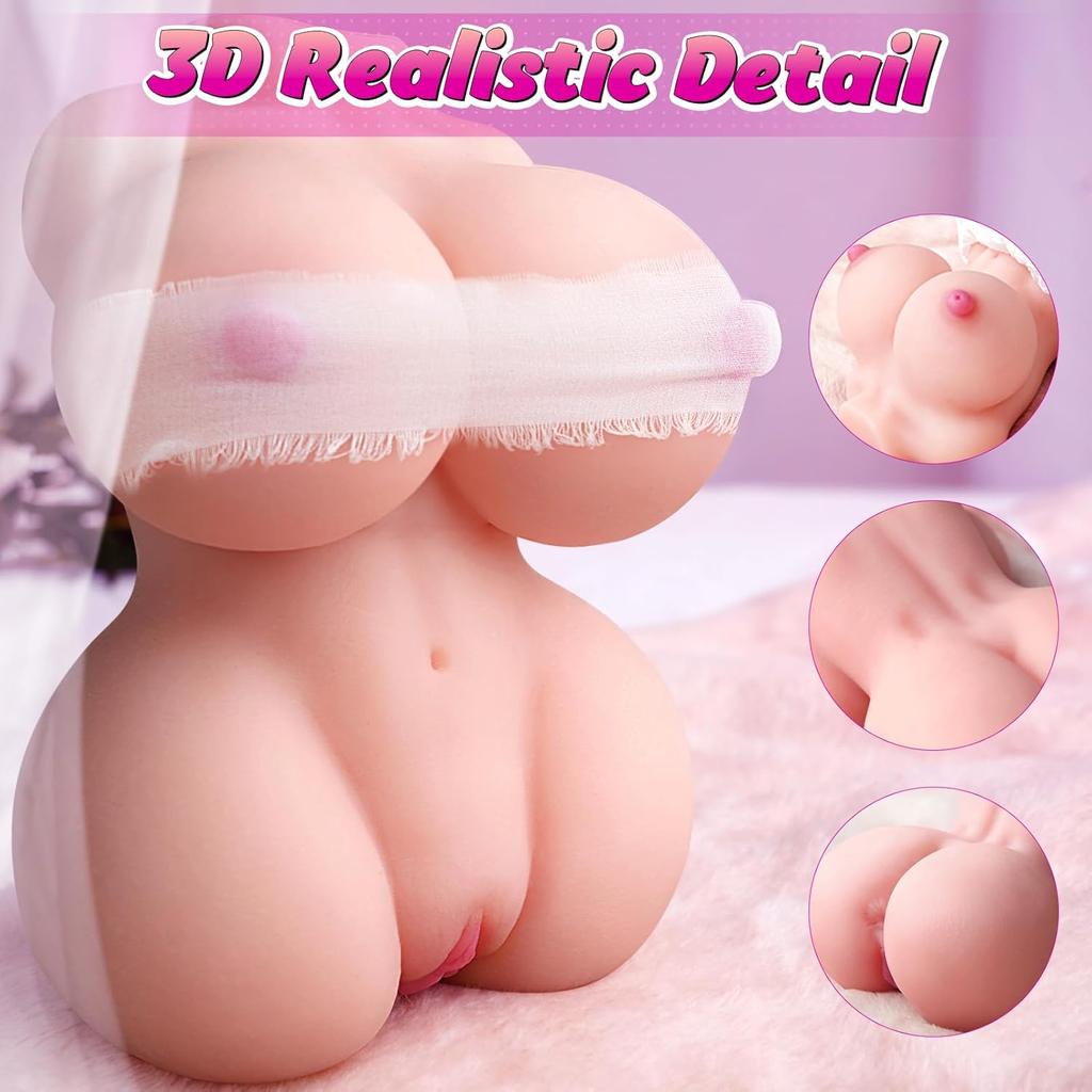 Portable Mini Sex Doll Realistic Pocket Pussies for Men Male Masturbator Silicone TPE Sex Dolls Fantasy Female Torso Dolls with Boobs Vagina
