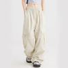 Pantaloni cargo de vară, vintage, de stradă, verde armată, pentru femei, Y2K, japonezi, cu buzunar largi, pantaloni de sport Harajuku, supradimensionați, largi
