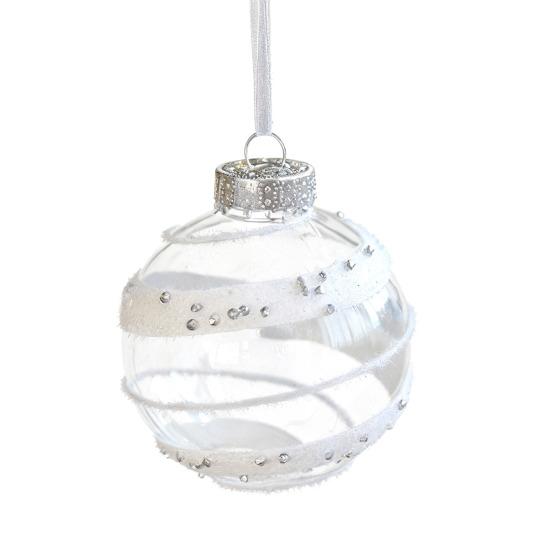 Christmas Ball Ornament Faux Pearls Tree Decoration Festive Hanging Baubles with Rope Home Store Decor