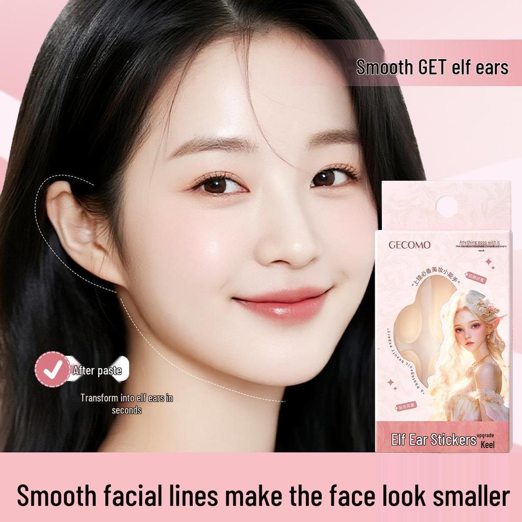 GECOMO Invisible Elf Ear Patches: Comfortable & Waterproof, Enhance Photos & Contour Face, Shaping Support for Women's Beauty.