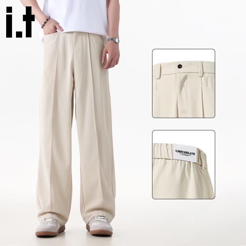 

:CHOCOOLATEit Men s Loose Drape Straight Wide-Leg Pants M