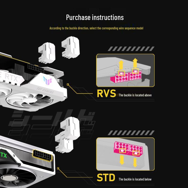 8PIN Graphics Card Adapter 180° Power Elbow 203069 for Host Case Decoration