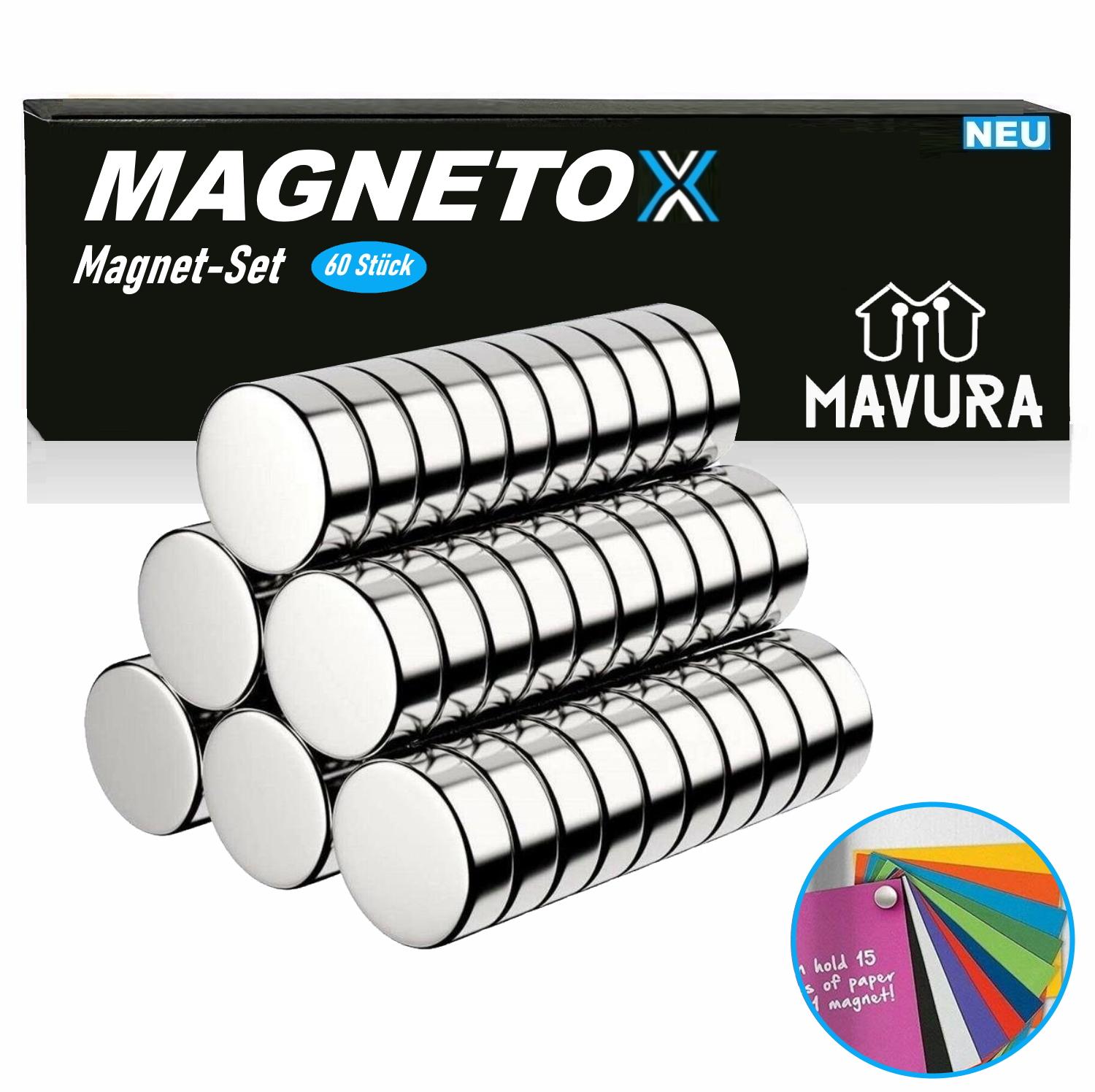 

MAGNETOX Neodym Magnete Ultra Stark Mini Magnet Scheibenmagnet Kühlschrank [60x]