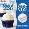 Class of 2026 Graduation Cake Decorations 12pc Mortarboard Cupcake Topper for Graduation Party Event