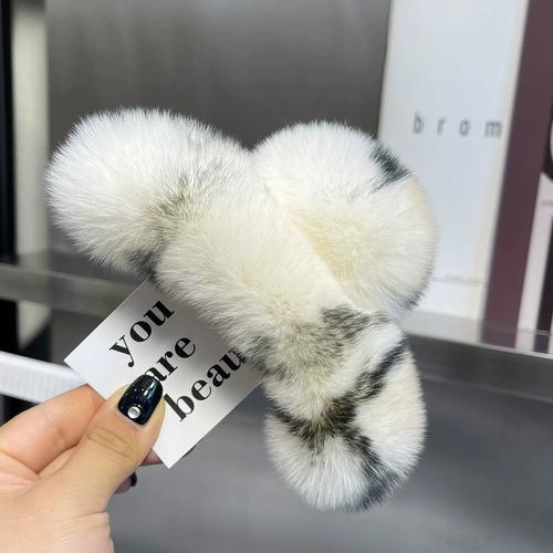 

Действительно большая заколка для волос кролика рекс, заколка для волос с темпераментом, новый милый плюшевый головной убор, аксессуары для волос.