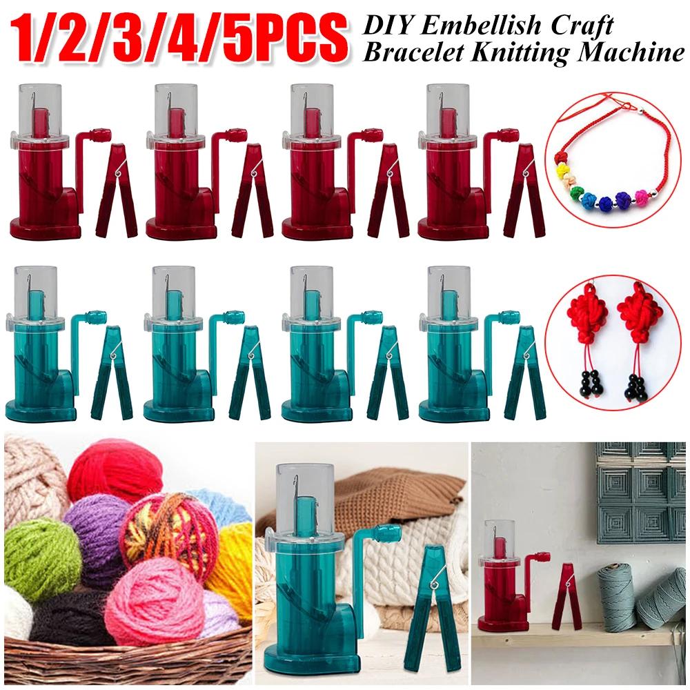 Knitting And Crocheting Machine Spool Knitter DIY Yarn Hand-Operated Embellish Knit Craft Bracelet Weave Tool Loom Spool Knitter