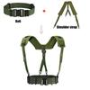 Nastavitelný venkovní taktický opasek Oxford Tkanina Ramenní Hrudní Popruh Dvojitý Ramenní Popruh Lovecké Příslušenství Odolný
