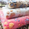 Dog Cat Bed Printed Cushion Portable Fleece Soft Comfortable Pet Blanket Paw Bone for Home