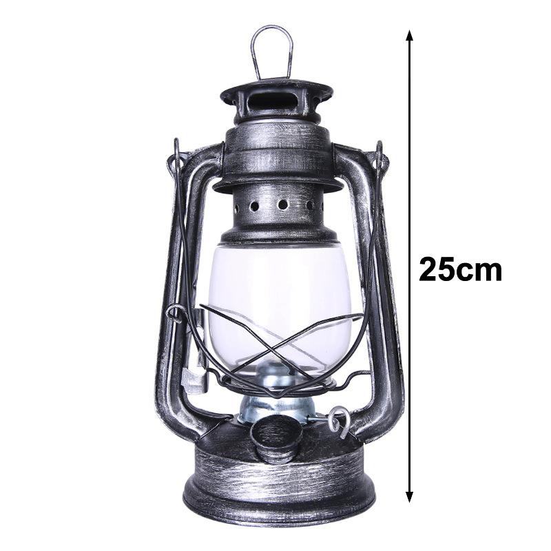 1Pc 25Cm Bronze Kerosene Lamp Retro Horse Lamp Camping Lamp Outdoor Tent Lamp Emergency Camping Portable Hanging Lamp