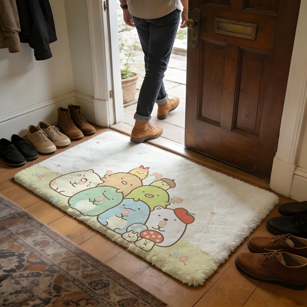 Kwaii Anime SSumikko Gurashi Floor Mat Soft Flannel Absorbent Mat Non-Slip Rug Home Bedroom Bathroom