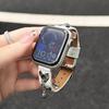 Lederarmband für iWatch Ultra3 2 11 10 9 8 7 6 5 Se3 Liebes-Metallarmband für Apple Watch 40mm 41 42mm 44 45mm 46 49mm