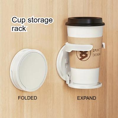 1pc Plastic Folding Cup Holder Adjustable Arm Design Detachable & Easy To Clean Organization Cup Storage Holders