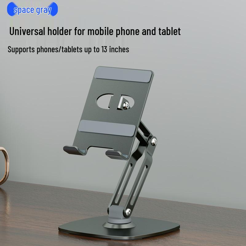 

Dual-Layer Height Adjustable 360° Rotating Metal Phone Holder Compatible with Huawei & Apple