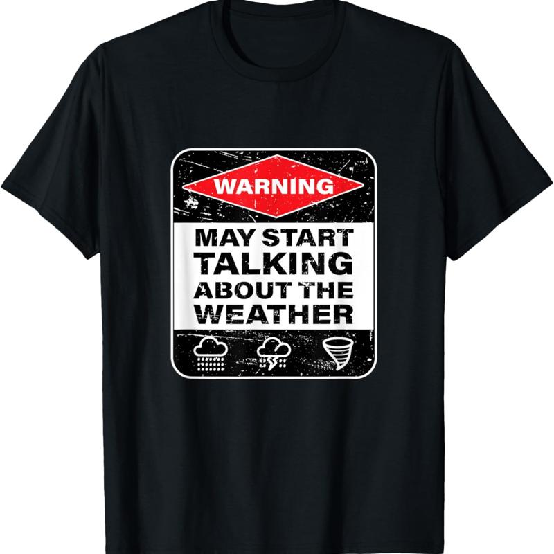 Weather Warning Funny Raining Storms Meteorology T Shirt S разноцветный