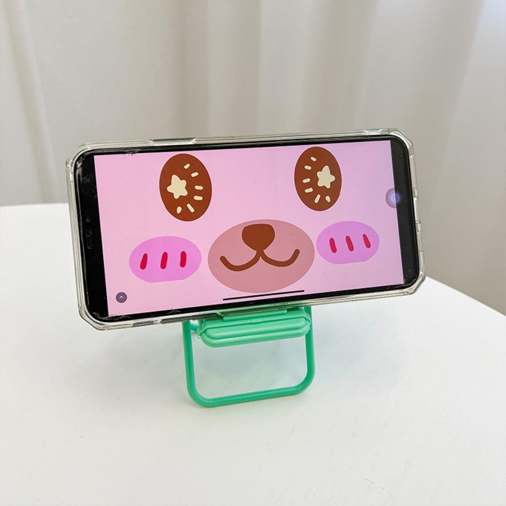 Creative Small Chair Mobile Phone Desktop Bracket, Macaron Stool Foldable Mobile Phone Chair Bracket
