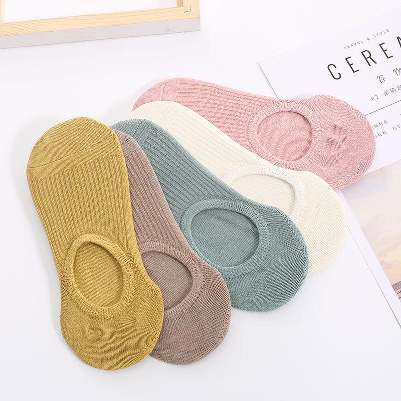 Women Spring and Summer Shallow Mouth Invisible Do Not Drop with Short Tube Cotton Socks