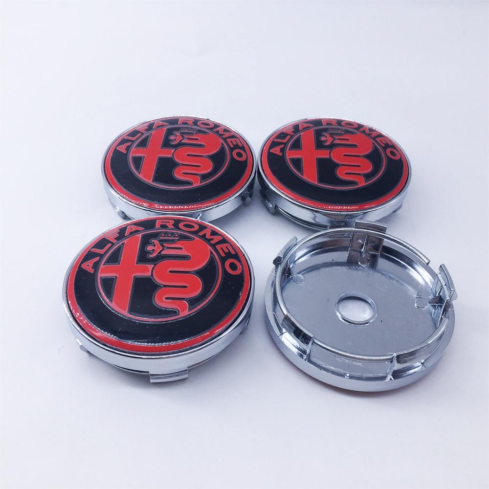 4Pcs 60mm T60 030 Wheel Hub Cover for Alfa Romeo Giulietta GT Mito Brera Giulia GTAM Car Logo Modification Hub Decoration Lhj566