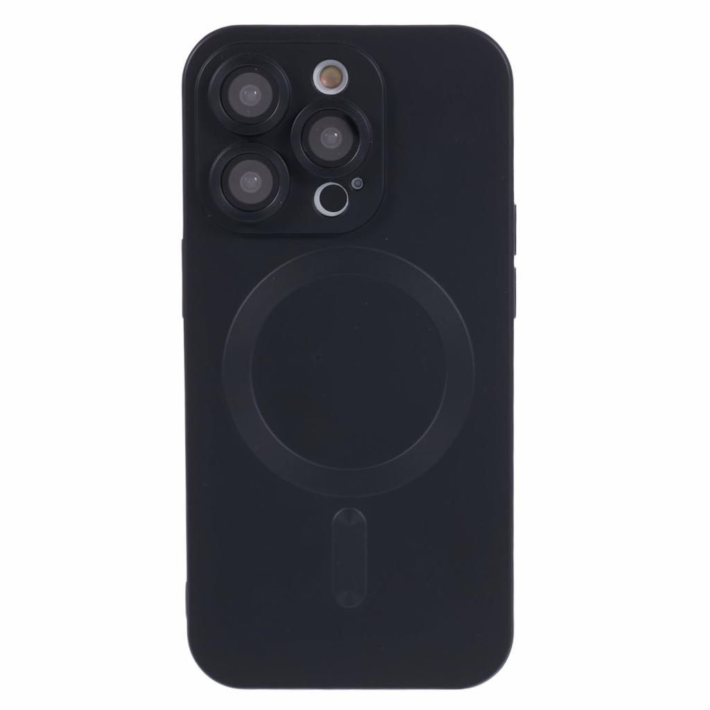 Для iPhone 15 Pro Чехол из ТПУ, совместимый с MagSafe, прорезиненный чехол для телефона с защитной пленкой для объектива